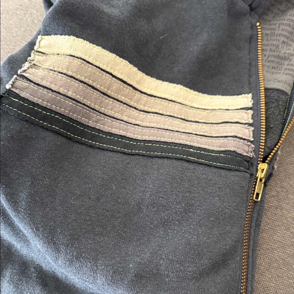 Aviator Nation navy blue stripe zip-up hoodie Men’s Large - Picture 7 of 7